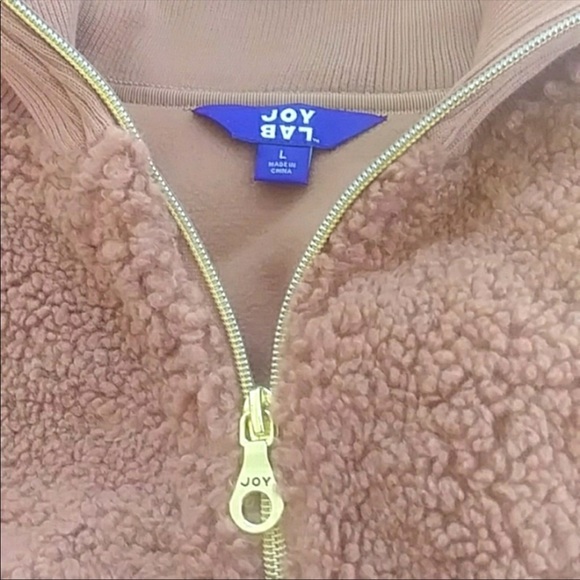 Joy Lab Women's Sherpa Fleece Pullover , Burlwood, Large - Picture 3 of 4